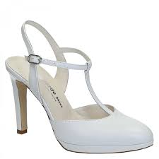 Scarpe da sposa comode on line economiche 2019. Sandali Da Sposa Con Tacco Comodo In Capretto Bianco Colore Bianco Taglia Scarpe Donna 38