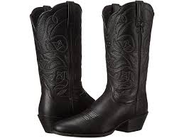 Ariat Black And Brown Boots Ariat Heritage Western R Toe In 2020 Boots Ariat Cowgirl Boots Black Cowgirl Boots