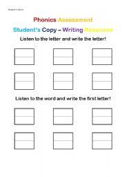 The need for ocr to convert . English Worksheets Pre K Phonics Alphabet Recognition Assessment