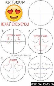 Stepbystepdrawingtutorial01 Heart Eyes Emoji Jpg 300 479 Emoji Drawings Emoji Drawing Heart Drawing