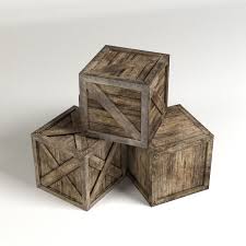 3d Model Of Crates Blender Cycles Wooden Crate Boxes Crates Wooden Crate
