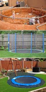 42 Attractive Sunken Ideas For Backyard Landscape Backyard Trampoline Sunken Trampoline Backyard
