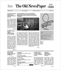 More text with enough images. Free 9 Sample Old Newspaper Templates In Pdf Psd Ms Word
