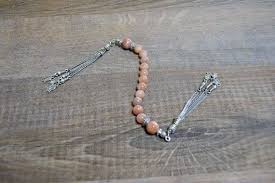 Islamic 11 Prayer Beads Zaza Tesbih Pink Moon Stone Beads Etsy How To Make Beads Prayer Beads Stone Beads