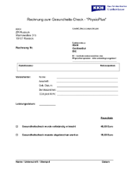 Co kg ist eine private nach din iso 9001. Physioplus Gesundheitscheck Beim Physiotherapeuten Kkh