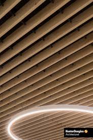 The Solid Wooden Grill System Consists Of Wooden Slats That Are Secured To Each Other With An Alumin Wooden Ceiling Design Interior Ceiling Design Wooden Slats
