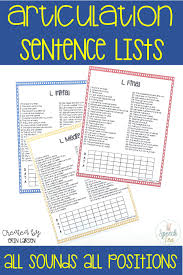 Must Have Slp Tool In Your Articulation Sessions Each Sound Position Has 50 Sentences Speech Therapy Tools Speech Therapy Materials Speech Therapy Activities