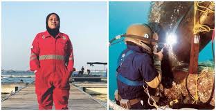 Obtain commercial air diver certificate (adas, imca, adci or hse). This Iron Woman Is The First Female Underwater Welder In Malaysia World Of Buzz
