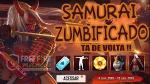 Game gratis free fire sekarang memiliki kualitas grafik yang hampir sepadan dengan pubg. Samurai Zumbificado De Volta Ao Free Fire Da Tailandia Free Fire Mania