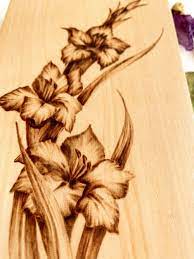 Maybe you would like to learn more about one of these? Gladiolus Flower Wood Burning Art M Hanlon Art