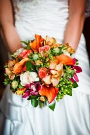 Wedding bouquets garden style mango calla lily. Weddings Tulips Of Twickenham Florist Service Delivery Service