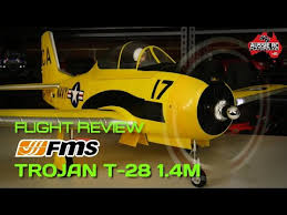 The landing gear has been modified so that the chassis looks forward. Flight Review Fms T 28 Trojan 1 4m Youtube
