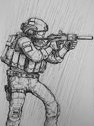Chance Of Rain By Thomchen114 Soldier Drawing Army Drawing Military Art
