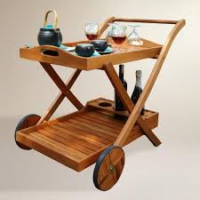 Eucalyptus Wood Serving Cart Servierwagen Fur Draussen Servierwagen Al Fresco