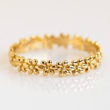 Solid Gold Flower Child Ring Gold Bangles Design Gold Ring Designs Kids Rings