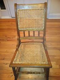 Armless Rocker Lace Cane Seat And Back Caning Chair Dining Chairs
