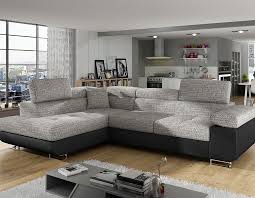 Les canapés d'angle et modulaires conviennent à tous les salons, même aux moins spacieux. Canape Angle Convertible En Tissu Gris Hcommehome