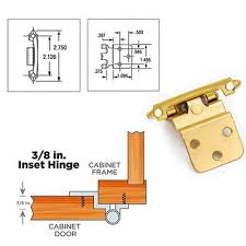 3/8'' self closing hinges inset for