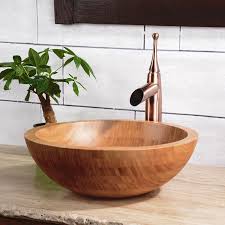 aria solid bamboo bathroom vessel sink