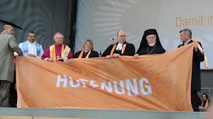 Logo des ökumenischen kirchentags 2010. Okumenischer Kirchentag 2021 In Frankfurt Kirche Leben