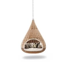 Dedon Nestrest Hanging Lounger Crafted with thick stainless steel frame, this hammock chair is sturdy for long time.