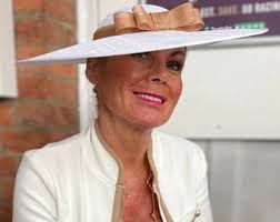 Ascot ladies race day occasion chic headpiece hat in classic white with  camel or any bespoke colour ways