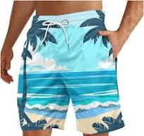 Miqool Mens Swim Trunks Quick Dry Beach Board Shorts Hawaiian Bathing Suits  Swimwear with Pockets, Regular & Big & Tall