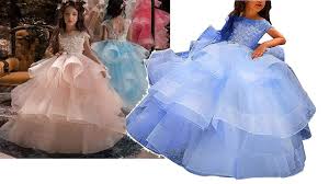 Baby Girls 2020 New Pageant Dresses Design Long Kids Ball Gowns In 2020 Kids Gown Long Frocks For Girls Kids Party Dresses