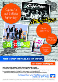 Zur anfahrtsbeschreibung nutzen sie den routenplaner unter >>meine route<< unter dem lageplan. Volksbank Rhein Erft Koln Eg Raiffeisenbank Frechen Hurth Eg Open Air Konzert Mit Klungelkopp Und Cat Ballou
