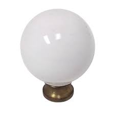 Save on cabinet pulls at factory direct hardware. Round Cabinet Knob White Porcelain Antique Brass Base