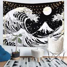 We offer an extraordinary number of hd images that will instantly freshen up your smartphone or computer. Buy Japanese Wave Tapestry Kanagawa Great Wave Wall Tapestry Wave Tapestry With Sun Tapestries Black And White Tapestry For Room Online In Taiwan B07rvbd4cc