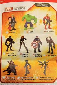 Disney Marvel Toy Box 5 Action Figures Star Lord Spiderman Black P Iron Man