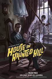 House On Haunted Hill By Jonathan Burton Detail Shots Mondo Posters Horror Posters Horror Movie Posters
