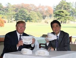Abe and Donald Trump in Kawagoe ...