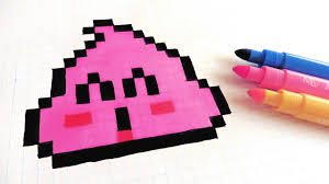 Handmade Pixel Art How To Draw Pink Poop Dr Slump Pixelart Youtube