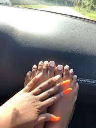 Our unique skin, hair and nails are different from those of caucasians. Pin By Shayla Cypress On Cute Brown Skin Orange Nails White Toes