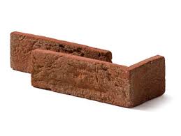 Briquette de parement rouge, brique vieillie, pierre reconstituée. Country 668 Plaquette De Parement Angle Rouge Brun 24 Pieces Hubo