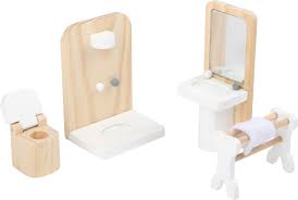Toilette, dusche, badewanne, waschtisch küche: Puppenhausmobel Komplett Set Puppen Spielzeuge Small Foot