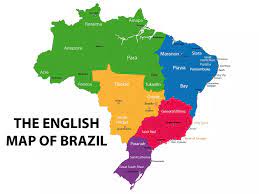 Map of brazil, satellite view. Map Of Brazil Translated To English Imaginarymaps