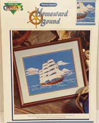 Homeward Bound Ships Schooner Sail Ship Counted Cross Stitch Patterns By Color Charts