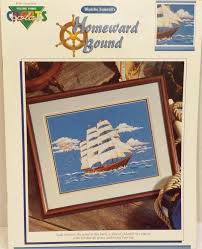 homeward bound ships schooner sail ship counted cross stitch patterns by color charts