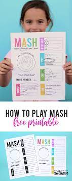 We have many online love games for you. How To Play Mash A Free Printable Game Sheet It S Always Autumn