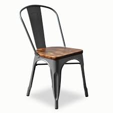 Aeon Garvin 2 Chair W Wood Seat Set 2 Stacking Dining Chair Metal Kitchen Chairs Modern Dining Chairs