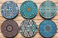 Abstract ornamental flourish wallpaper with flowers. Boho Lourdes Set Of 4 Placemats Floral Pattern Reversible Striped 13 X 19 New Ebay