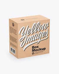 Download Kraft Box Mockup In Box Mockups On Yellow Images Object Mockups