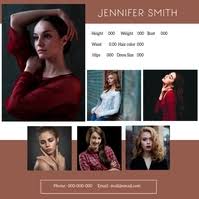 Make your own business card free. 12 980 Model Comp Card Customizable Design Templates Postermywall