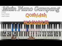 Huwannur Piano Tutorial Dan Lirik Youtube