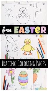 Part of a series of free preschool and kindergarten worksheets from k5 learning. Free Easter Tracing Coloring Pages