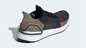The shoe's 2019 makeover swaps the original's rigid plastic cage for a flexible mesh saddle. Adidas Ultra Boost 19 Black Multi Where To Buy B37706 The Sole Supplier