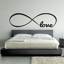 Master bedroom decor ideas home planning. Bedroom Wall Decals Love Wall Stickers Bedroom Decor Infinity Symbol Word Love Bedroom Vinyl Wall Art Wall Sticker Cartoon Wall Stickers Black And Whitewall Stickers Chinese Aliexpress